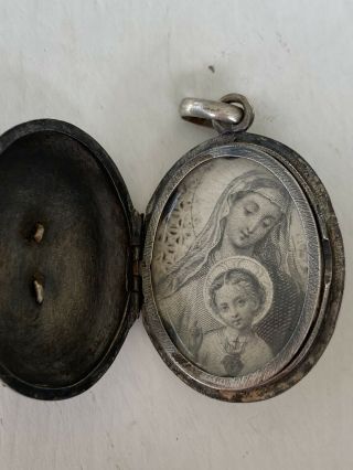 Antique French 1800s Silver Locket