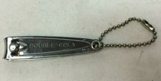 Vintage Advertising Nail Clippers Double Cola Soda Keychain