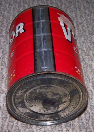 Vintage Victor The Ripe Coffee One Pound Tin Can No Lid No - Key Martin Hall 3