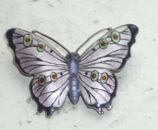 Silver & Enamel Butterfly Brooch,  Ja & S John Atkins & Son Birm1908