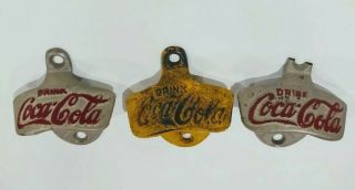 Vintage Drink Coca Cola Bottle Openers,  Starr X,  3 Coke Soda Collector Items
