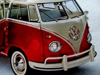 1961 Volkswagen Bus We Also Make Funny Looking Car Print Ad 8.  5 x 11 