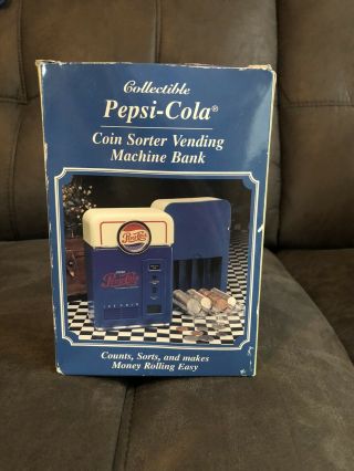 1996 Vintage Pepsi Cola Coin Sorter Bank Machine