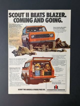 1977 International Harvester Scout Ii - Vintage Full Page Color Ad