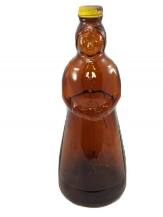 Vintage 1973 Mrs.  Butterworth‘s Glass Bottle Without Label And Metal Lid 79 Cent