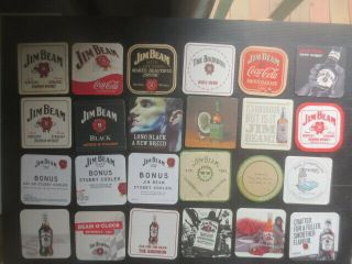 24 Different Jim Beam Bourbon Australian Issue Collectable Coasters