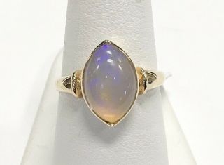 Vintage 14 Kt Yellow Gold Opal Ring 3.  6 Grams