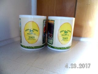 2 John Deere 2005 Collector Series  Quality Farm Equipment  Coffee Cups
