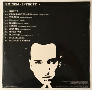 Eminem Infinite Yellow Colored Vinyl Import LP Record Slim Shady 2