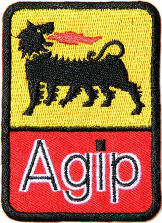 Patch Iron On Agip Motor Oil Gasoline Racing T Shirt Hoodie Cap Hat Sign Badge