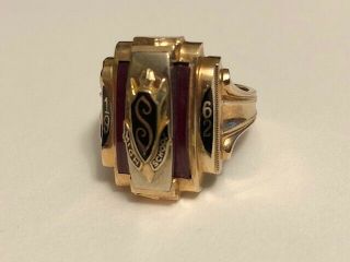 10k Gold Vintage Class Ring 1962 14grams Dieges & Clust