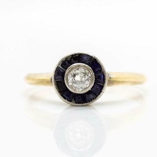 Vintage Art Deco Diamond And Sapphire Ring Price