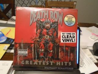 Death Row Greatest 2x Lp Clear Colored Vinyl Snoop Dog Dr Dre 2pac Ice Cube
