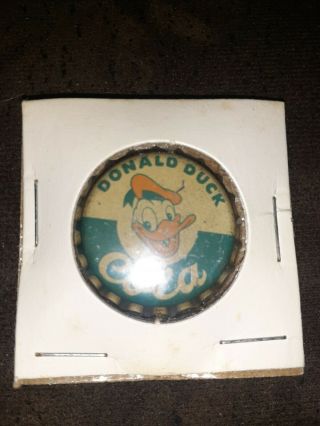 Donald Duck Cola Soda Pop Bottle Cap; 1955; Salem,  Mass; Cork