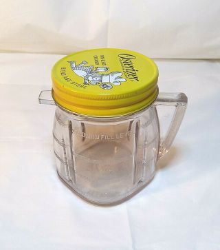 Vintage Osterizer Mini Blend Plastic Cup W/ Metal Lid 8oz Jar Container