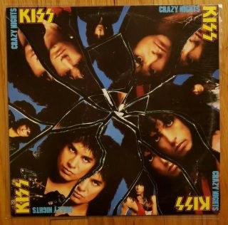 Kiss - Crazy Nights Lp Vinyl 1987 First Pressing Sterling Dmm Specialty Vg,