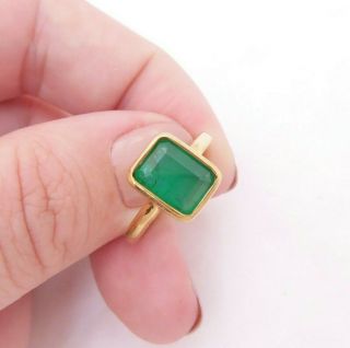 18ct Gold 1.  3/4ct Emerald Ring,  18k 750