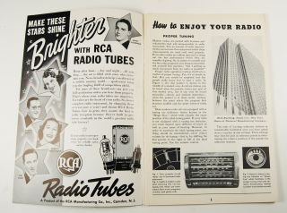 RCA Radiotrons Radio Travel Log Circa 1939 Shortwave Station Directory 2