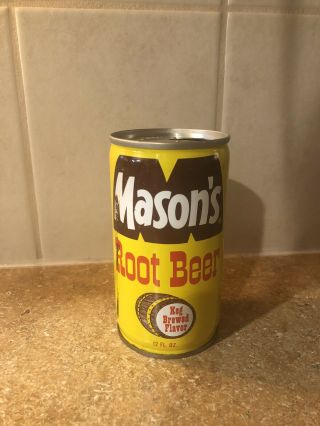 1970’s Mason’s Root Beer Pull Tab Steel Soda Pop Can Camden,  Ar