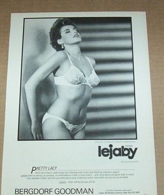 1984 Print Ad - Lejaby Paris Bra Panties Sexy Girl Body Lingerie Advertising Page