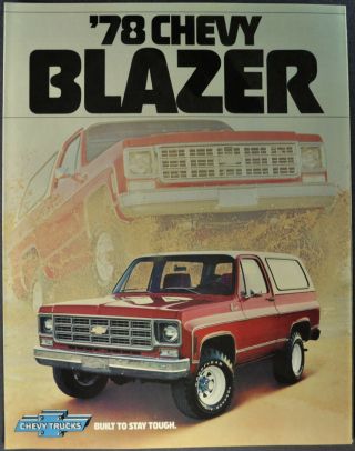 1978 Chevrolet Blazer Truck Brochure K - 5 Cheyenne C10 K10 4x4
