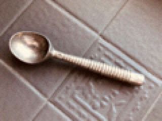 Vintage Cast Aluminum Ice Cream Scoop Ribbed Handle Made In Taiwan