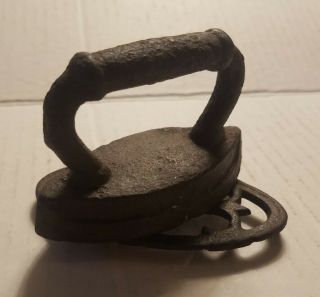 Antique Toy/miniature Sad Iron And Trivet Circa 1880,  Cast Iron,  A.  C.  Williams