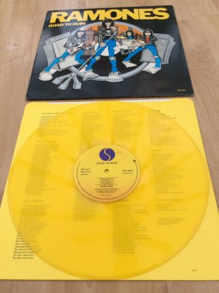 The Ramones - Road To Ruin - Ex 1978 Yellow Vinyl Lp Record