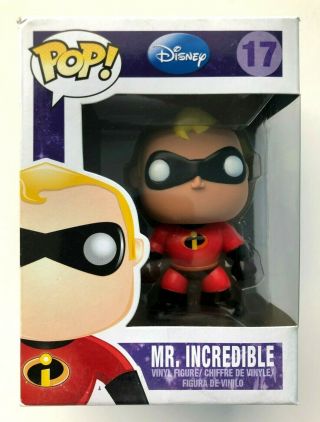 Htf Funko Pop Disney The Incredibles Mr.  Incredible 17 Series 2 Vaulted Retired