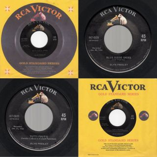 Gss Nm Elvis Presley " Blue Suede Shoes /tutti Frutti " Rca Victor 447 - 0609 1958