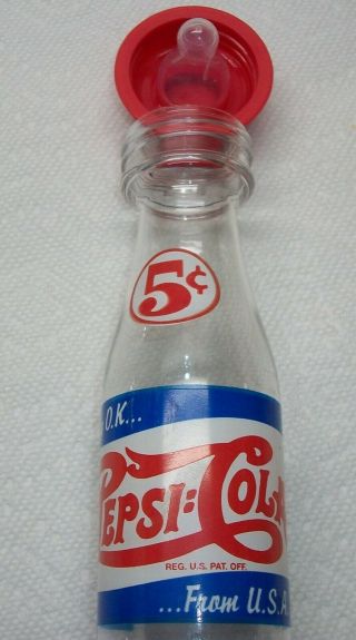 Vintage 1994 Munchkin Pepsi - Cola 6oz.  Plastic Baby Bottle Usa.