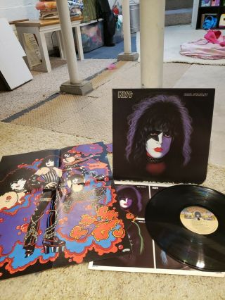 Kiss - Paul Stanley Solo Vinyl Record Lp - 1978 Casablanca ‎w Poster Nm