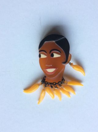 Vtg Josephine Baker Necklace Bananas Earrings And Necklace Pin Brooch Jazz Age