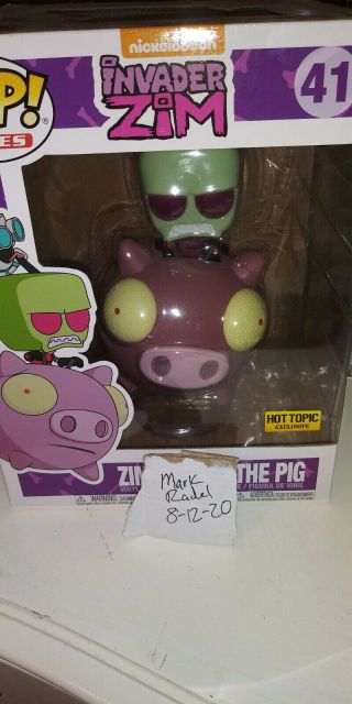 Invader Zim And Gir On Pig Funko Pop Hot Topic Exclusive