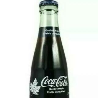 Coca Cola Maple Syrup Flavor Bottle Quebec 12 Oz 355ml Glass Full Novelty Canada