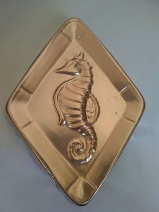 Vintage West Bend Anodized Copper Aluminum Jello/cake Mold Wall Hanger Seahorse