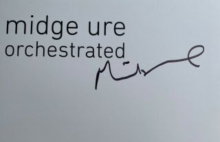 MIDGE URE ORCHESTRATED HAND SIGNED AUTOGRAPHED DOUBLE CLEAR VINYL ALBUM ULTRAVOX 3