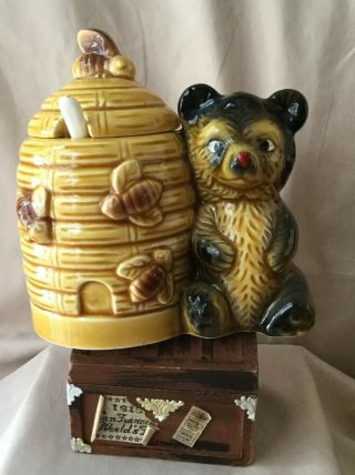 Vintage Mid Century Ceramic Beehive Honey Pot Made In Japan.