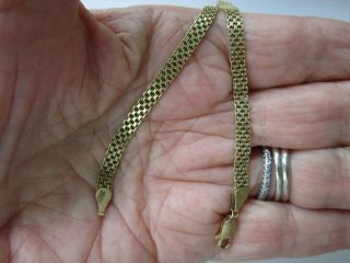 Vintage 14k Solid Yellow Gold Chain Bracelet 7 1/4 " 4 Mm (3.  99 Grams)