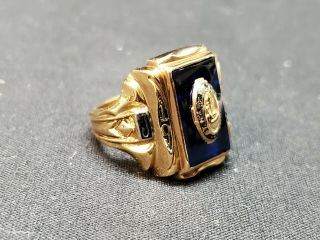 Vintage Art Deco 10k Gold Class Ring 1953 13 Grams St.  Mary Of The Mount