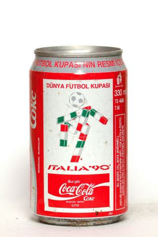 1990 Coca Cola Can From Turkey,  Italia 
