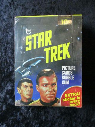 Vintage 1976 Topps Star Trek Empty Wax Display Box