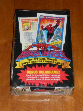 1990 Marvel Universe Trading Cards Series 1 Factory Box