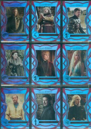 Game Of Thrones Complete 100 Card The Cast Insert Set