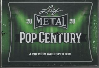 2020 Leaf Metal Pop Century Factory Hobby Box 4 Autos Per Box.