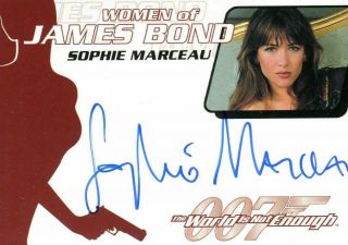 James Bond The Quotable James Bond Sophie Marceau Autograph Card Wa16