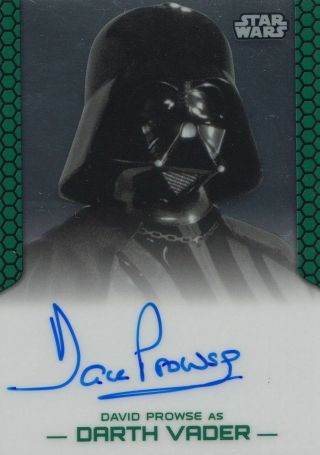David Prowse Auto Card Star Wars Darth Vader Topps Perspectives 2015 Autograph