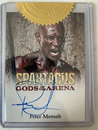 2013 Spartacus Gods Of The Arena Peter Mensah As Oenomaus Autograph Signed Card