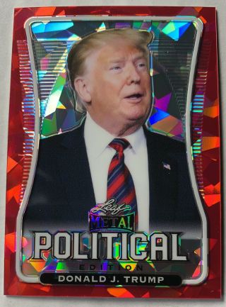 President Donald Trump 2020 Leaf Metal American Politics Red Crystals 1/2