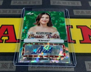 2020 Leaf Metal Pop Century Millie Bobby Brown Green Autograph 1/4 Made